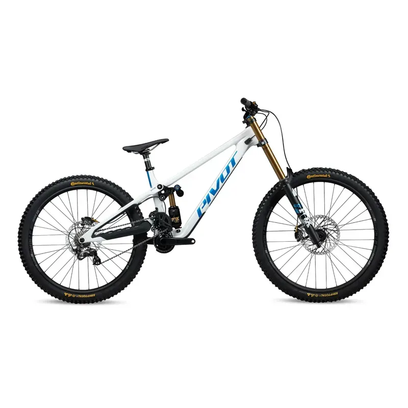 2026 Pivot Cycles Phoenix V5 Downhill Bike in White Cobalt Blue