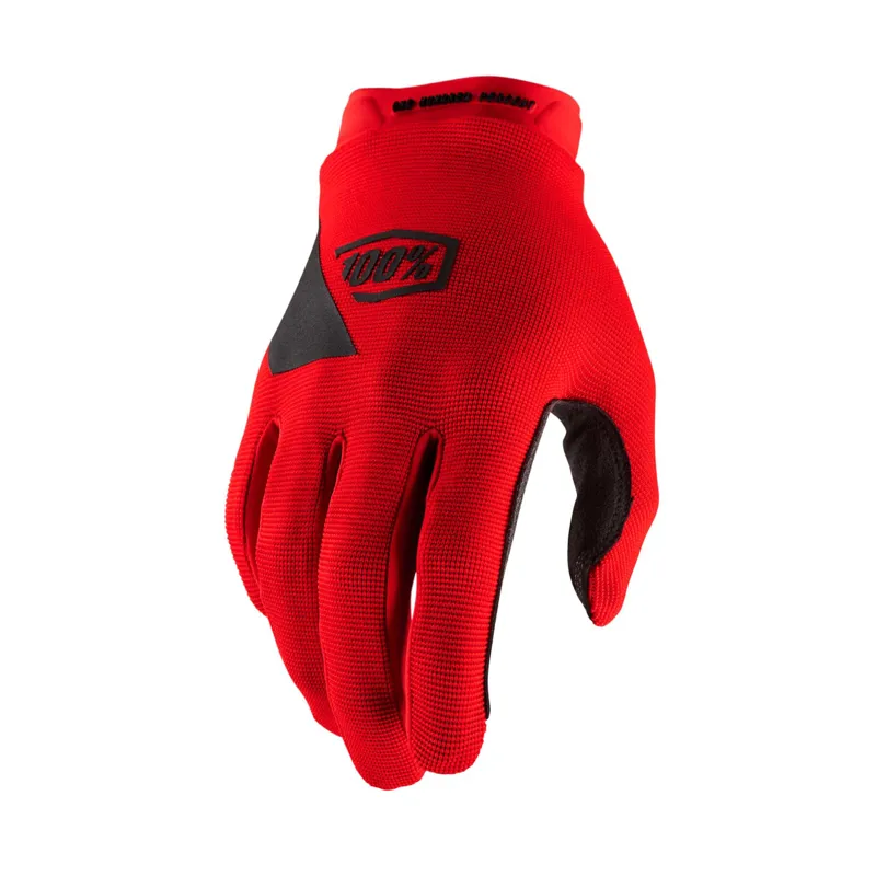 100% Ridecamp Youth Gloves in Red