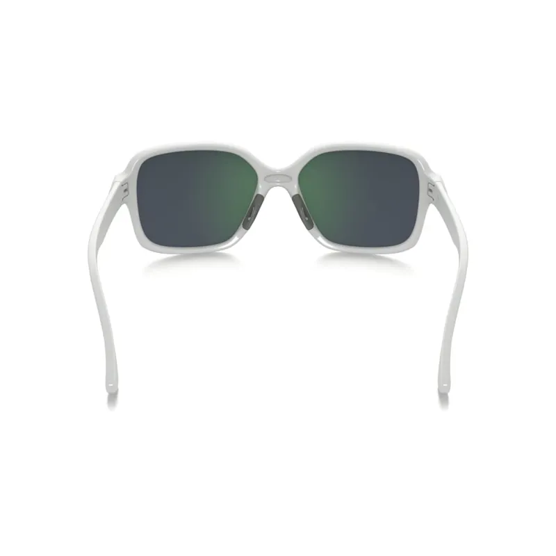 Oakley Proxy Sunglasses in Polished White with Jade Iridium Lens-3