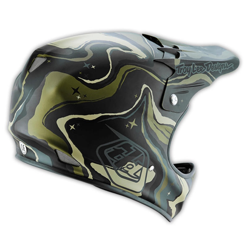 Troy Lee Designs D2 Galaxy Full Face Helmet - Green-2