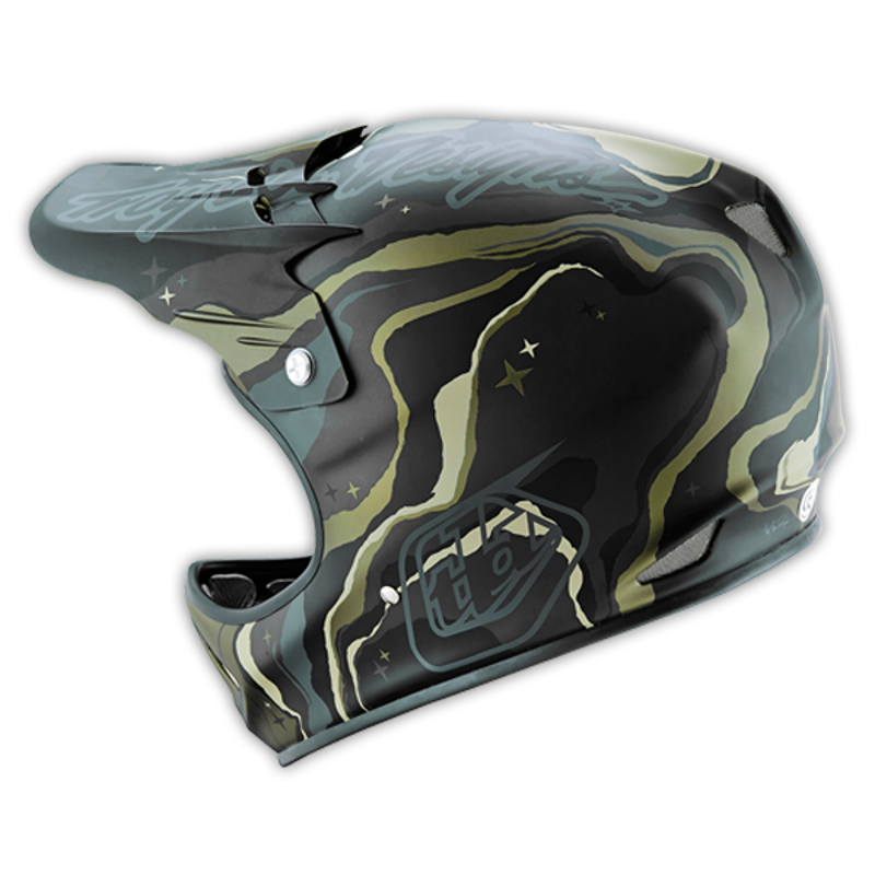 Troy Lee Designs D2 Galaxy Full Face Helmet - Green-3