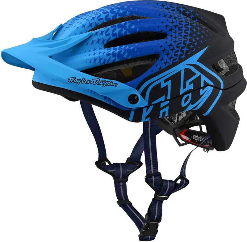 2018 Troy Lee Deigns A2 MIPS MTB Helmet Starburst Ocean Blue