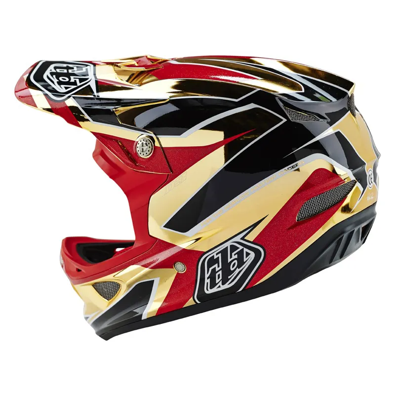 2016 Troy Lee Designs D3 Reflex Composite Full Face Helmet Gold Chrome-1