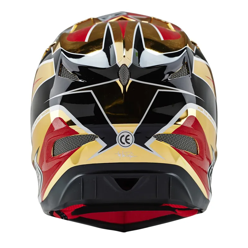 2016 Troy Lee Designs D3 Reflex Composite Full Face Helmet Gold Chrome-4