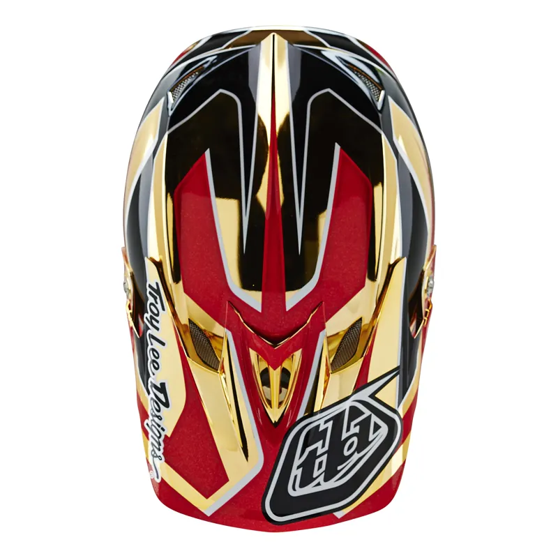 2016 Troy Lee Designs D3 Reflex Composite Full Face Helmet Gold Chrome-5