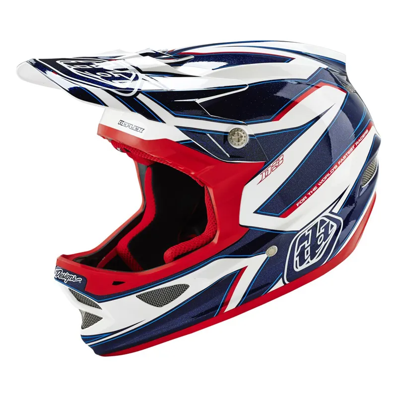 2016 Troy Lee Designs D3 Reflex Composite Full Face Helmet White