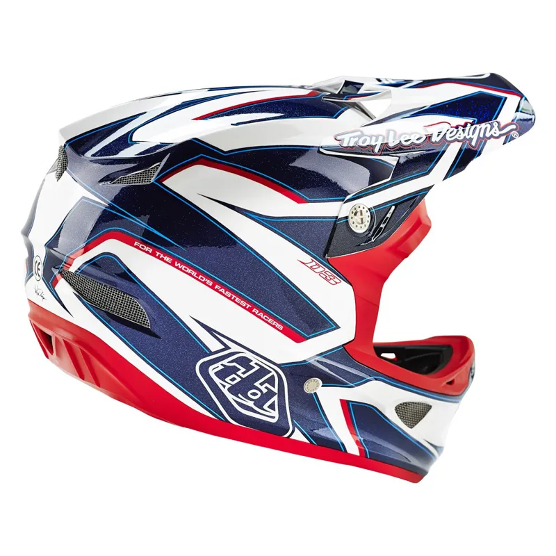2016 Troy Lee Designs D3 Reflex Composite Full Face Helmet White-2