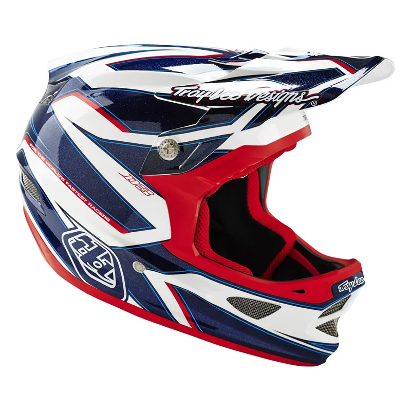 2016 Troy Lee Designs D3 Reflex Composite Full Face Helmet White-3