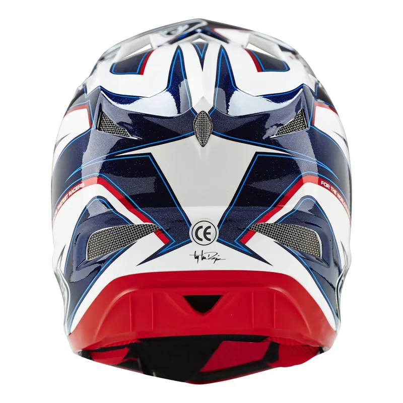 2016 Troy Lee Designs D3 Reflex Composite Full Face Helmet White-4