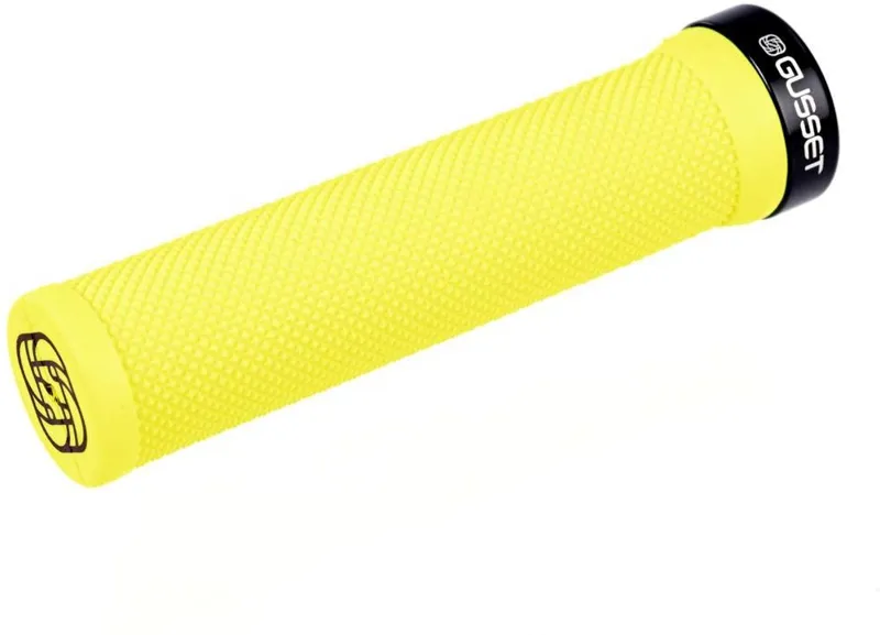 Gusset Components Single File Lock-on Grips in Fluro Yellow