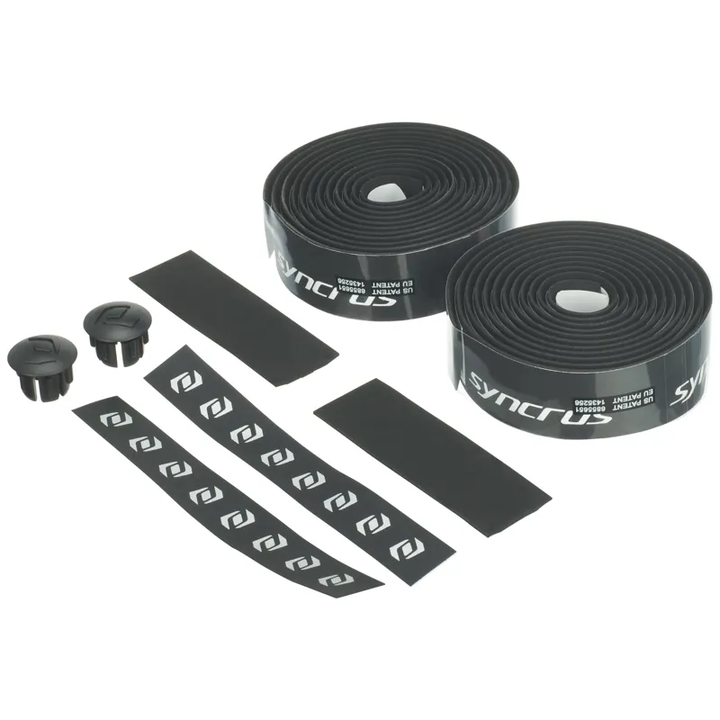 Syncros Premium Cork Gel Bartape - Black/Neon Red-1