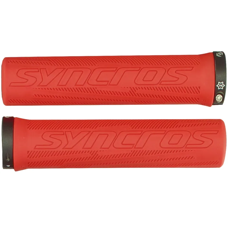 Syncros Pro Lock-On Grips Neon Red