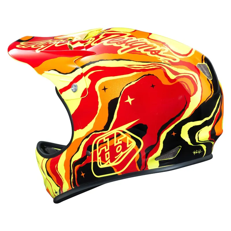Troy Lee Designs D2 Galaxy Full Face Helmet - Red-2