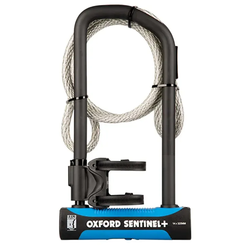 Oxford Sentinel Pro 320x177mm Duo U-Lock w/Cable in Black