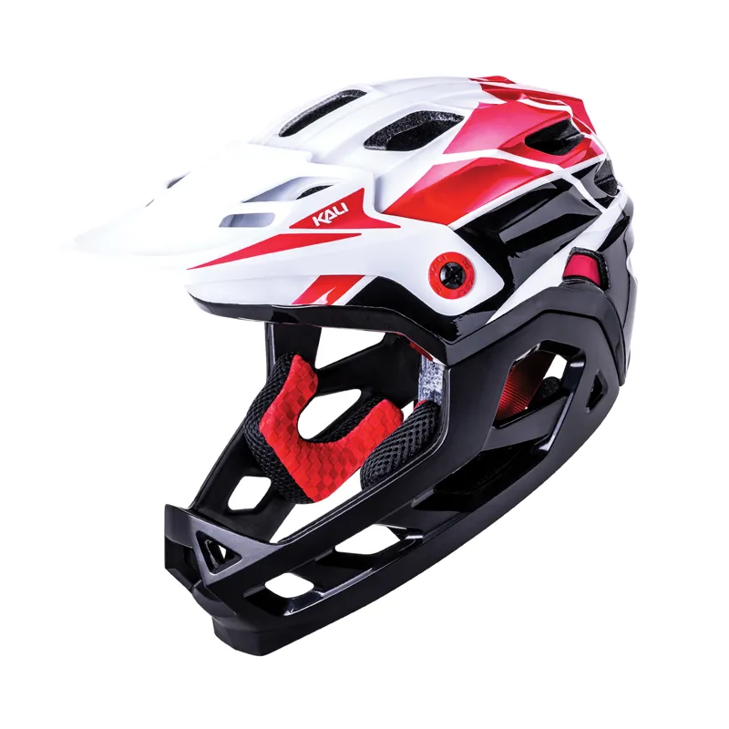 Kali Maya Child Race Helmet in Gloss White/Red/Black