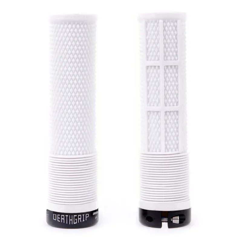 DMR DeathGrip Thick Flangeless Lock-On Grips in White