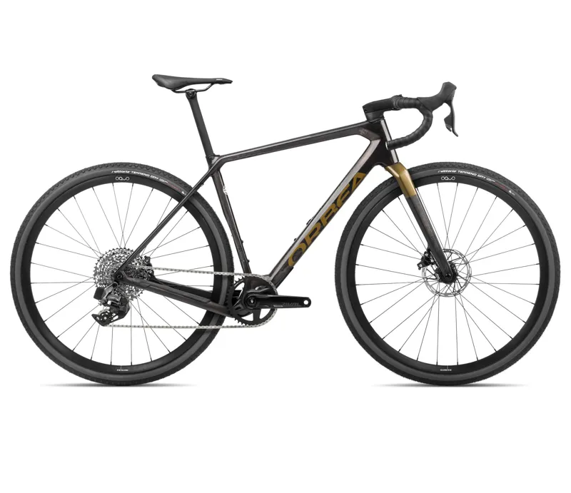 2024 Orbea Terra M31e Team 1X Gravel Bike - Cosmic Carbon/Olive Green