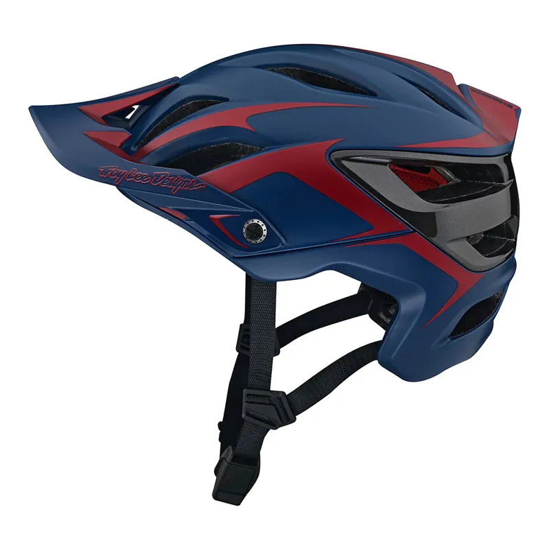 2023 Troy Lee Designs A3 MIPS Helmet in Fang DK Blue/Burgundy