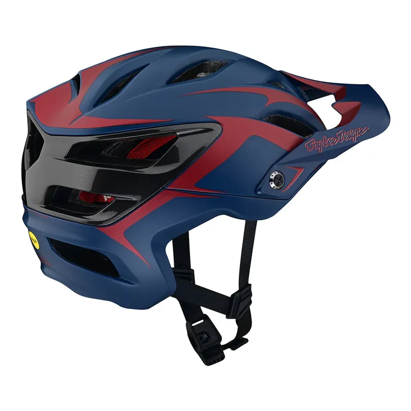 2023 Troy Lee Designs A3 MIPS Helmet in Fang DK Blue/Burgundy-1
