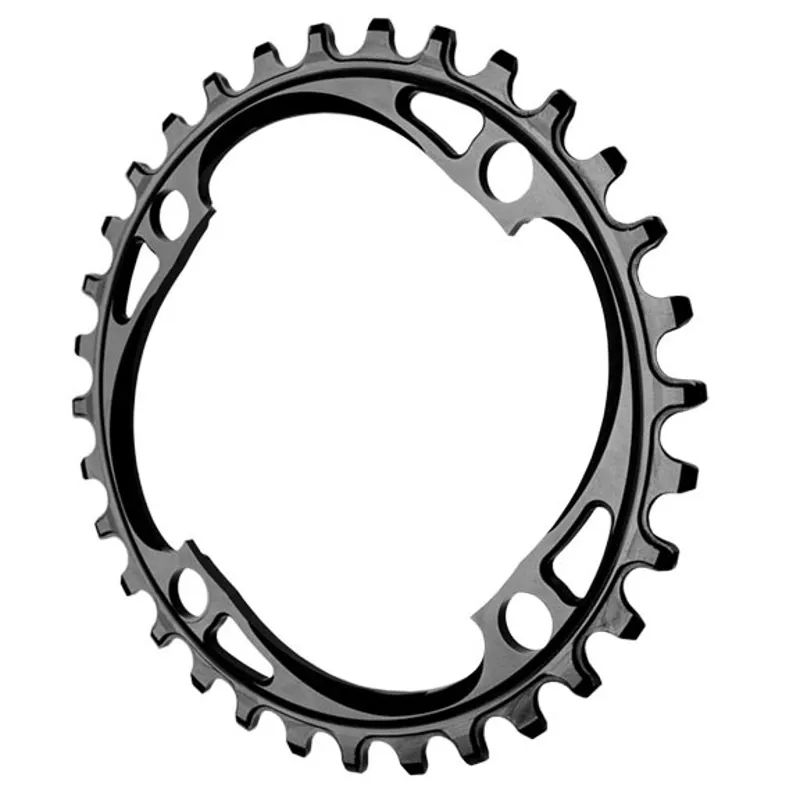 Absolute Black Round MTB Thick/Thin Chainring 104 BCD - Black