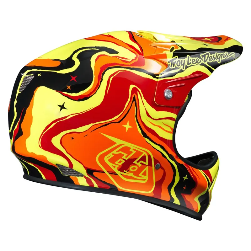 Troy Lee Designs D2 Galaxy Full Face Helmet - Red-3
