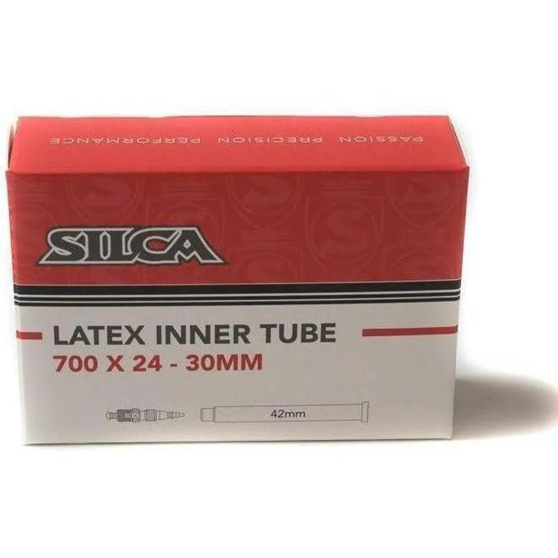 Silca Latex Tube 700 X 24-30mm 42mm Stem + 70mm Extender And Speed Shield / 24- 30 Pink 24-30