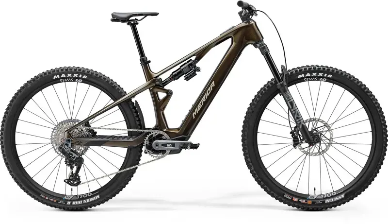 2025 Merida eOne-Sixty SL 8000 eMTB in Glossy Guarded Gold