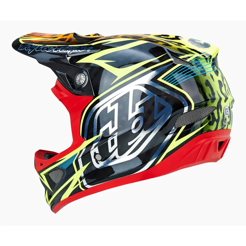 Troy Lee Designs D3 Speeda Carbon Full Face Helmet - Yellow-2