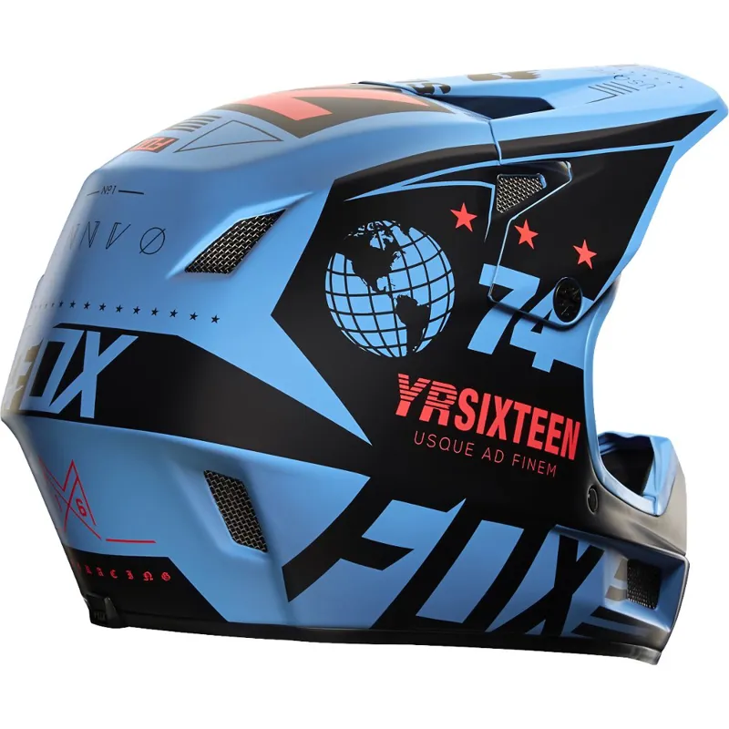 Fox Rampage Comp Union Full Face Helmet Blue-3