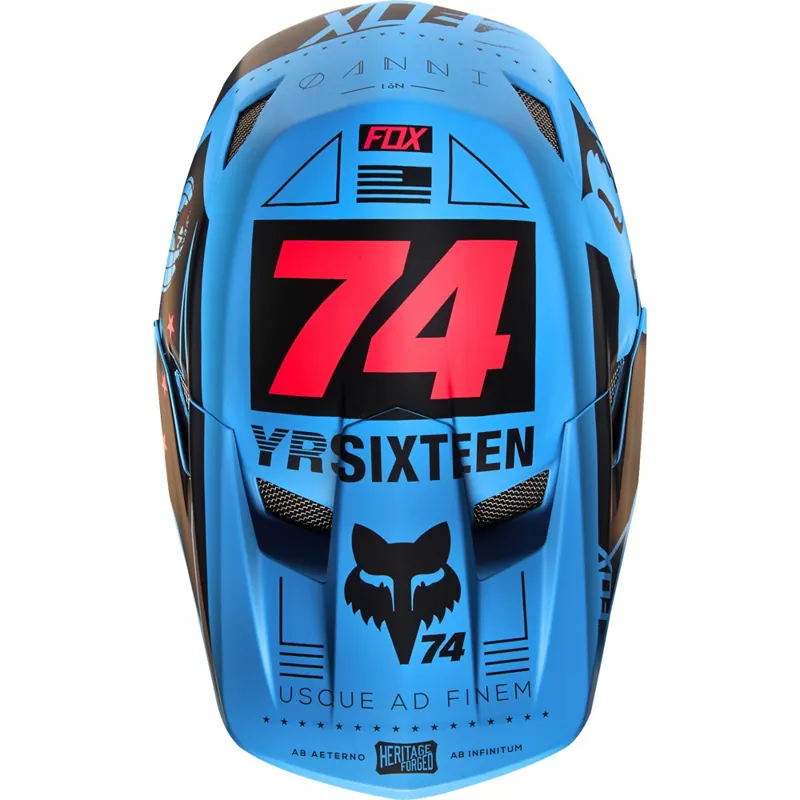 Fox Rampage Comp Union Full Face Helmet Blue-5