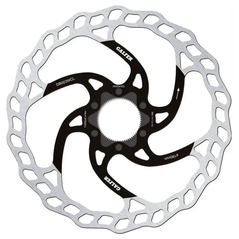 Galfer CL 1.8mm 203mm Wave Brake Rotor in Black/Silver