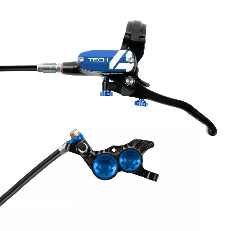 Hope Tech 4 V4 Disc Brake - No Rotor - Black/Blue