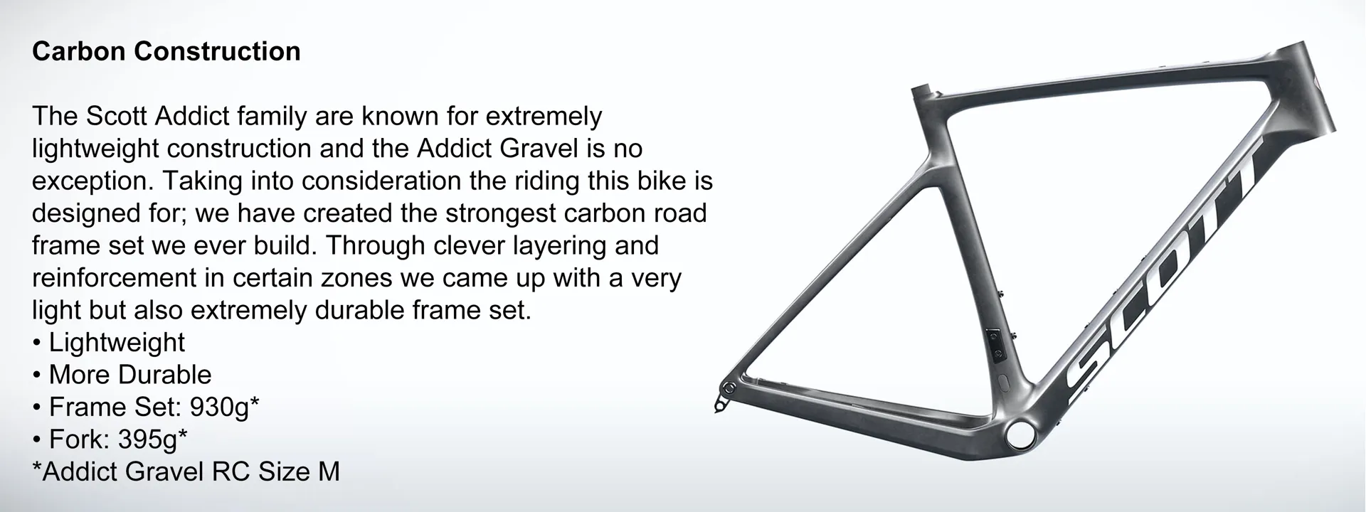 addict gravel carbon frame