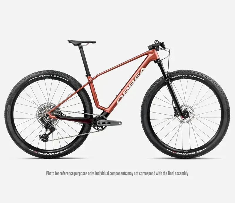2026 Orbea Alma M-Pro Mountain Bike in Mars Red/Burgundy Red