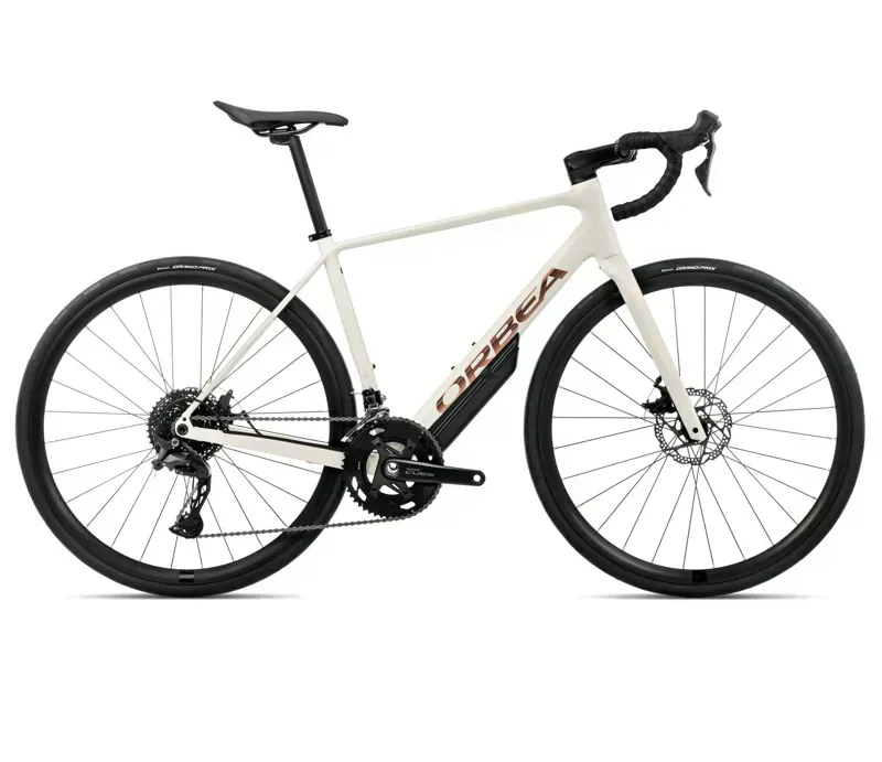 2026 Orbea Avant H50 Road Bike in Ivory White/Titan Bronze Gloss