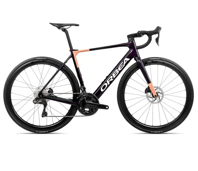 2026 Orbea Gain M20i E-Road Bike In Fantasy Purple Carbon/Orange Cloud