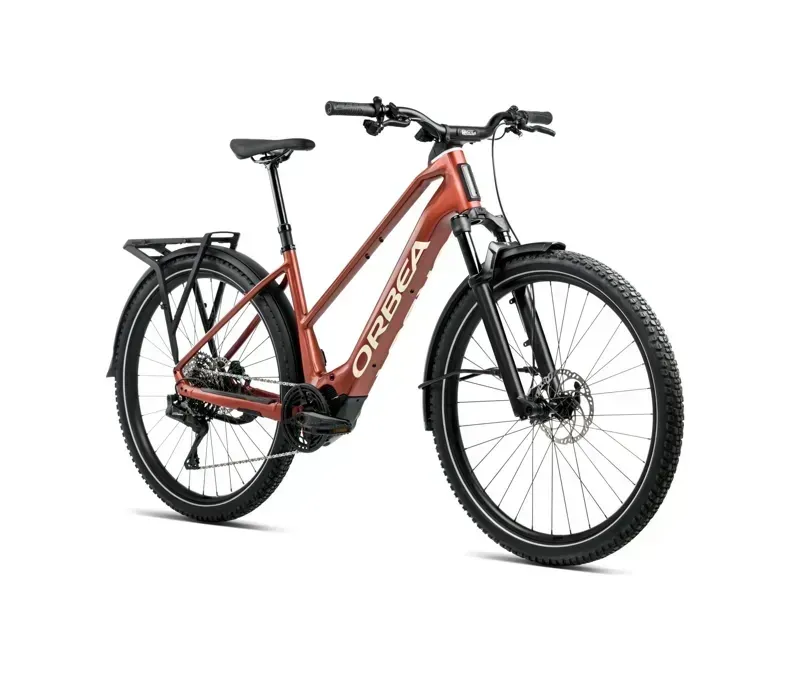 2026 Orbea Kemen Adv 20 Mid E-Hybrid Bike in Mars Red/Ivory White-1