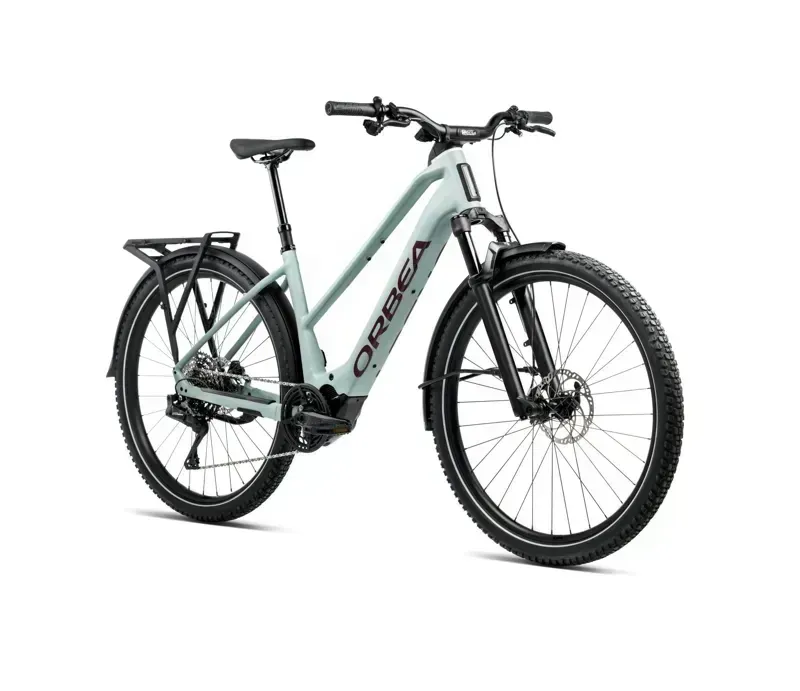 2026 Orbea Kemen Adv 30 Mid E-Hybrid Bike in Blue Stone Matt/Burgundy-1