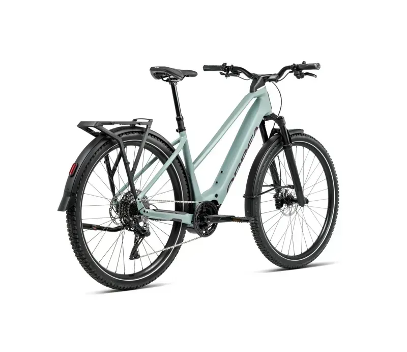 2026 Orbea Kemen Adv 30 Mid E-Hybrid Bike in Blue Stone Matt/Burgundy-2