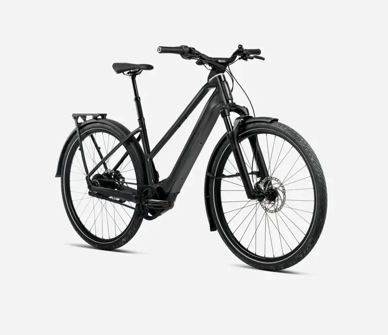 2026 Orbea Kemen Tour 10 Mid E-Hybrid Bike in Diamond Black Gloss-1