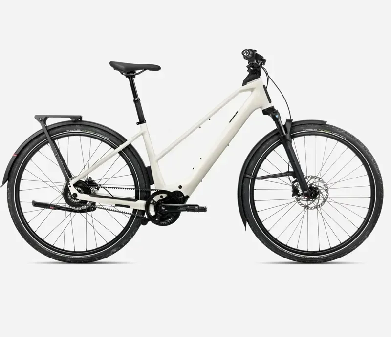 2026 Orbea Kemen Tour 10 Mid E-Hybrid Bike in Ivory White Gloss
