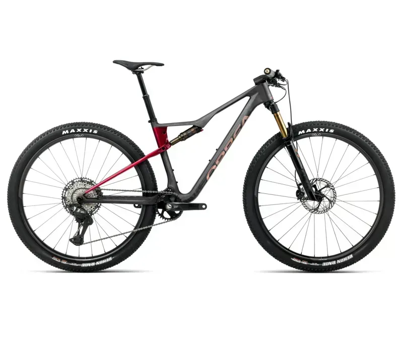 2026 Orbea Oiz M-Pro Mountain Bike In Diamond Carbon View/Cherry Red