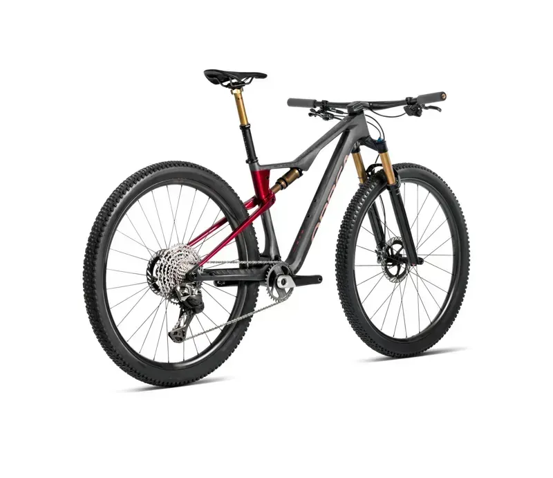 2026 Orbea Oiz M-Pro Mountain Bike In Diamond Carbon View/Cherry Red-2