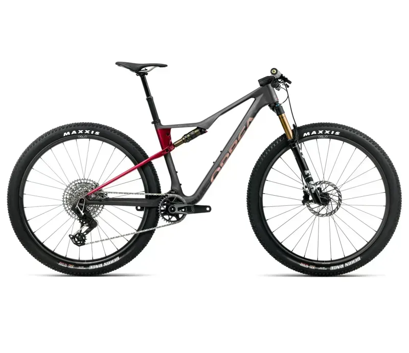 2026 Orbea Oiz M-Team AXS Mountain Bike - Diamond Carbon View/Cherry Red
