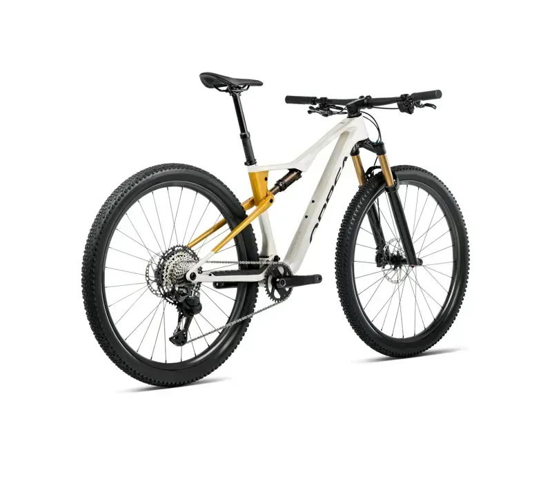 2026 Orbea Oiz M10 Mountain Bike in Ivory White/Bumblebee Yellow-2
