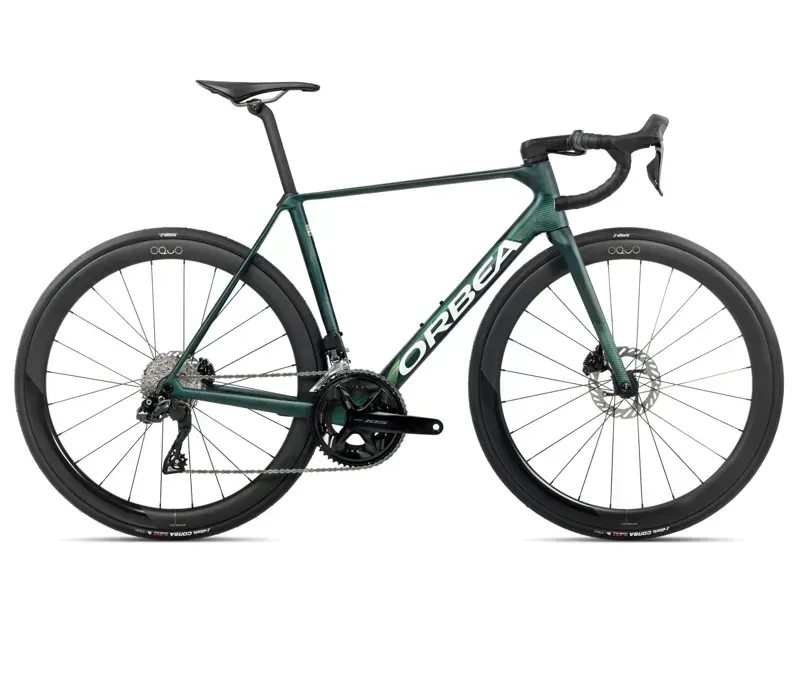 2026 Orbea ORCA M30iLTD PWR Road Bike in Escape Green/Carbon View Matt