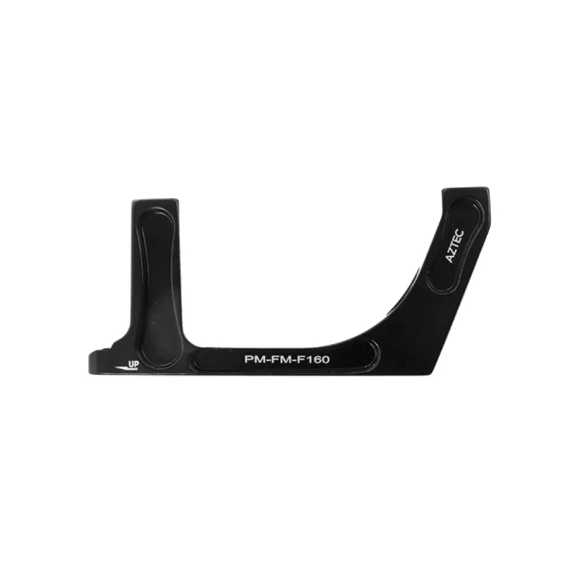 Aztec Post-Flat 160mm Front Brake Caliper Adapter in Black