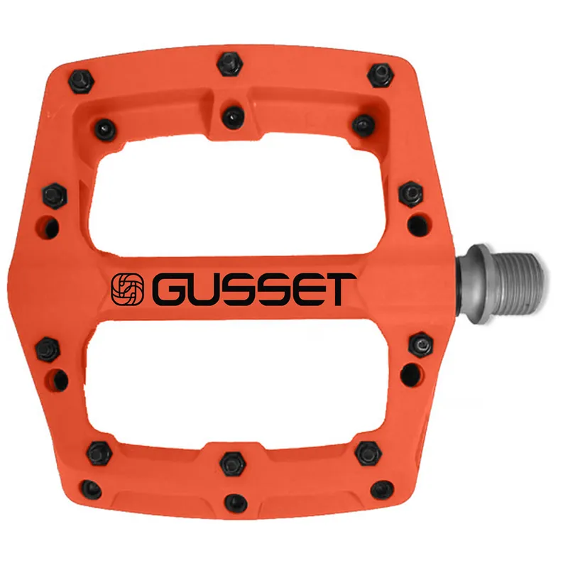 Gusset Components Slim Jim Nylon Mountain Bike Pedals in Orange
