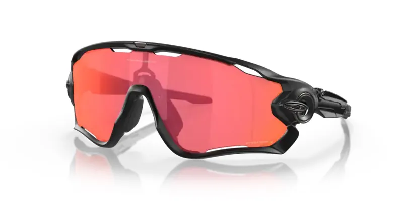 Oakley Jawbreaker Sunglasses in Matte Black / PRIZM Trail Torch Lens