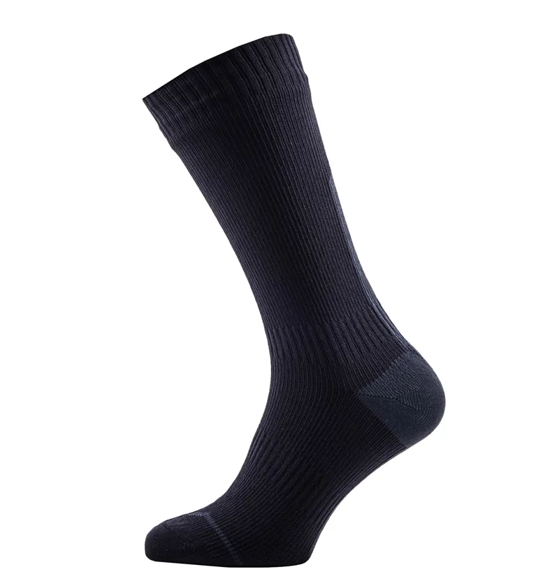 Sealskinz Road Thin Mid Waterproof Socks with Hydrostop Black/Grey